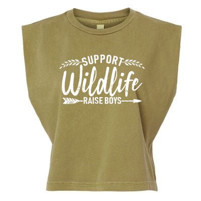 Support Wildlife Raise Boy Parents Garment-Dyed Women's Muscle Tee