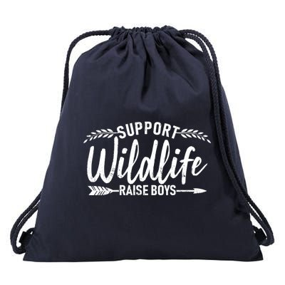 Support Wildlife Raise Boy Parents Drawstring Bag