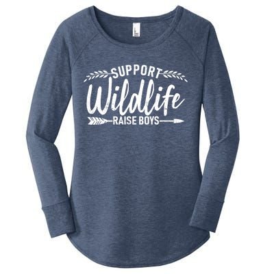 Support Wildlife Raise Boy Parents Women's Perfect Tri Tunic Long Sleeve Shirt