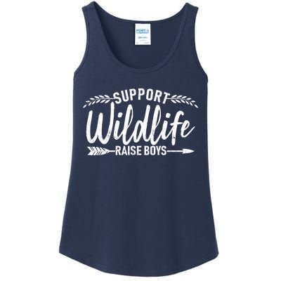 Support Wildlife Raise Boy Parents Ladies Essential Tank