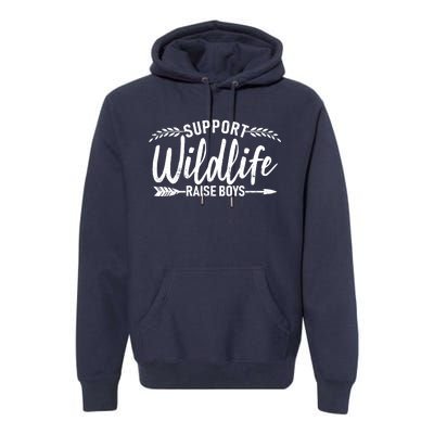 Support Wildlife Raise Boy Parents Premium Hoodie