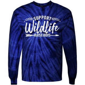 Support Wildlife Raise Boy Parents Tie-Dye Long Sleeve Shirt