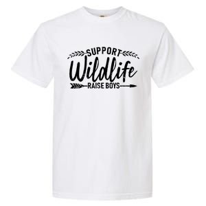 Support Wildlife Raise Boy Parents Garment-Dyed Heavyweight T-Shirt