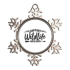 Support Wildlife Raise Boy Parents Metallic Star Ornament