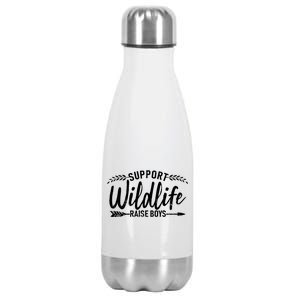 Support Wildlife Raise Boy Parents Stainless Steel Insulated Water Bottle