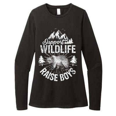 Support Wildlife Raise Boys Womens CVC Long Sleeve Shirt