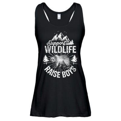 Support Wildlife Raise Boys Ladies Essential Flowy Tank