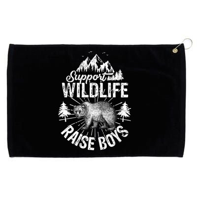 Support Wildlife Raise Boys Grommeted Golf Towel