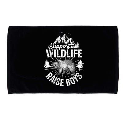 Support Wildlife Raise Boys Microfiber Hand Towel