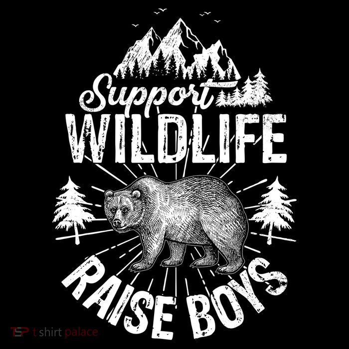 Support Wildlife Raise Boys Kids T-Shirt