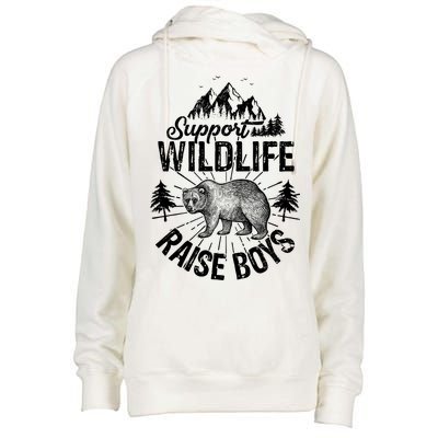 Support Wildlife Raise Boys Womens Funnel Neck Pullover Hood