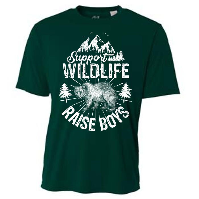 Support Wildlife Raise Boys Cooling Performance Crew T-Shirt