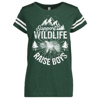 Support Wildlife Raise Boys Enza Ladies Jersey Football T-Shirt