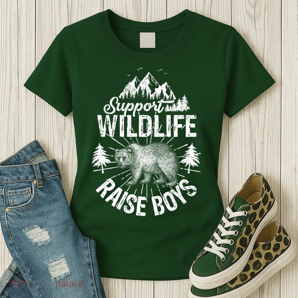 Support Wildlife Raise Boys Womens T-Shirt