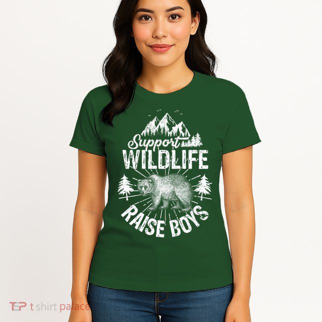 Support Wildlife Raise Boys Womens T-Shirt