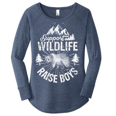 Support Wildlife Raise Boys Women's Perfect Tri Tunic Long Sleeve Shirt