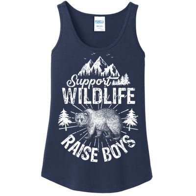 Support Wildlife Raise Boys Ladies Essential Tank