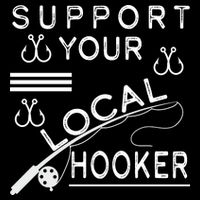 Support Your Local Hooker Funny Fishing City Backpack