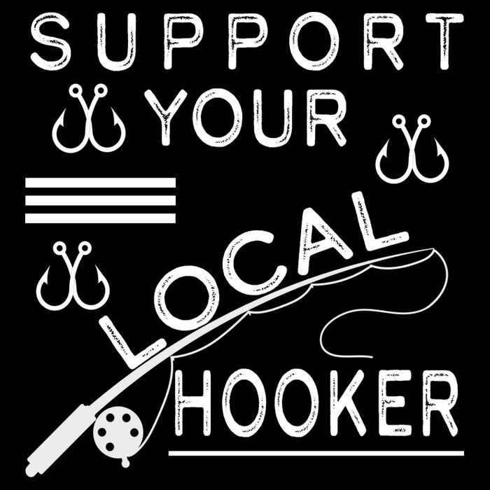 Support Your Local Hooker Funny Fishing City Backpack