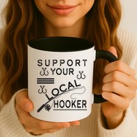 Support Your Local Hooker Funny Fishing Mug