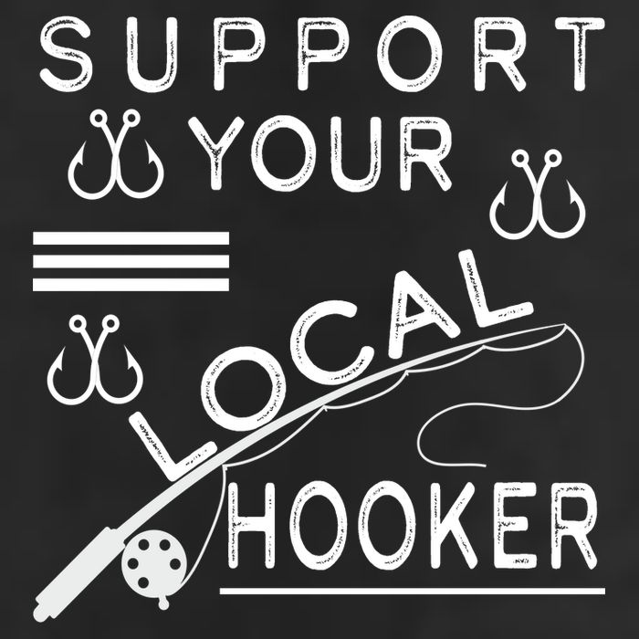 Support Your Local Hooker Funny Fishing 12oz Stainless Steel Coffee Mug