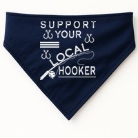 Support Your Local Hooker Funny Fishing USA-Made Doggie Bandana