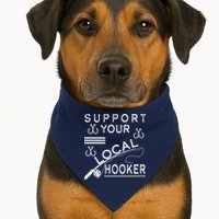 Support Your Local Hooker Funny Fishing USA-Made Doggie Bandana