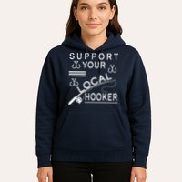 Support Your Local Hooker Funny Fishing Hoodie