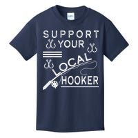 Support Your Local Hooker Funny Fishing Kids T-Shirt