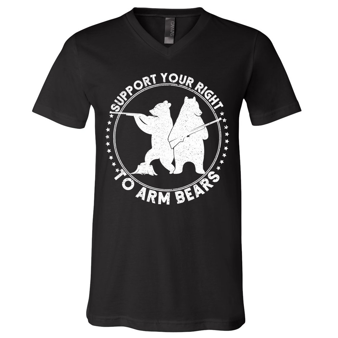 Support Your Right To Arm Bears V-Neck T-Shirt