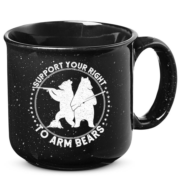 Support Your Right To Arm Bears 15oz Campfire Ceramic Mug