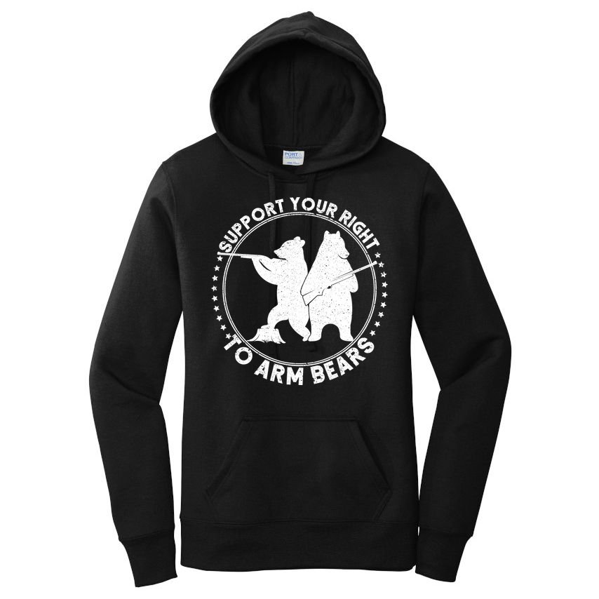 Support Your Right To Arm Bears Women's Pullover Hoodie