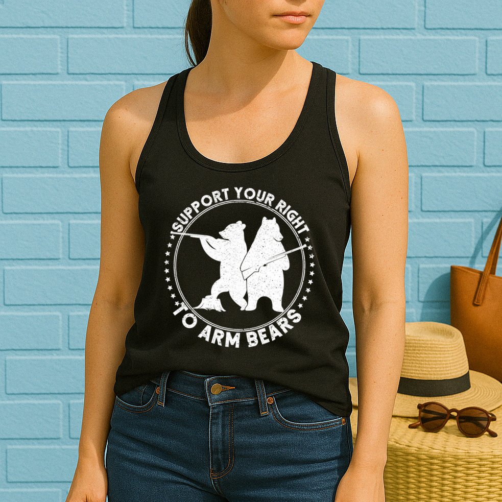 Support Your Right To Arm Bears Womens Tank Top