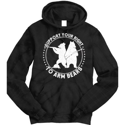 Support Your Right To Arm Bears Tie Dye Hoodie