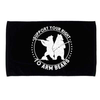 Support Your Right To Arm Bears Microfiber Hand Towel