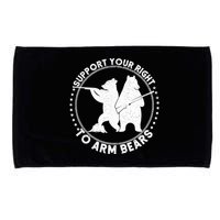 Support Your Right To Arm Bears Microfiber Hand Towel