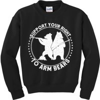 Support Your Right To Arm Bears Kids Sweatshirt