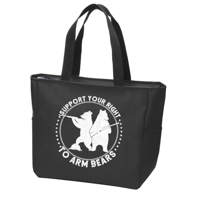 Support Your Right To Arm Bears Zip Tote Bag