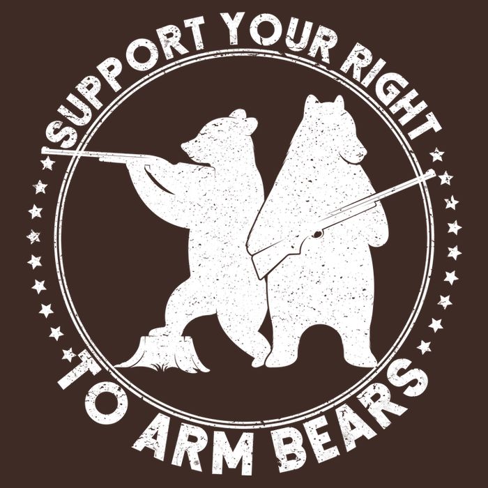Support Your Right To Arm Bears Full Zip Hoodie