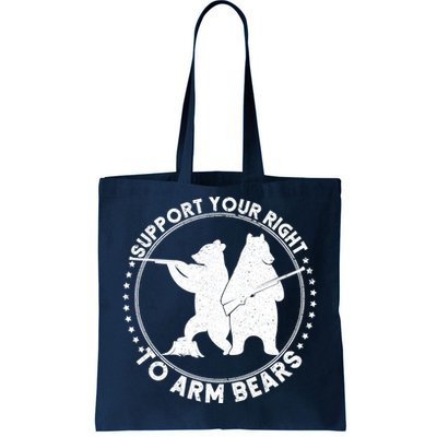 Support Your Right To Arm Bears Tote Bag