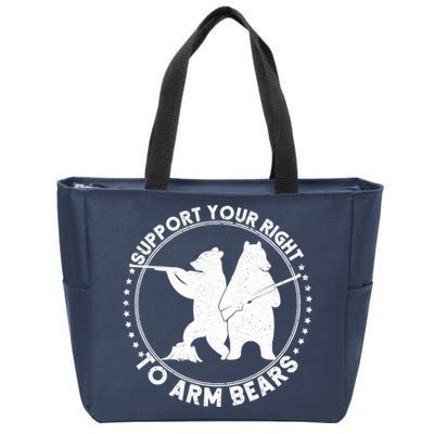 Support Your Right To Arm Bears Zip Tote Bag