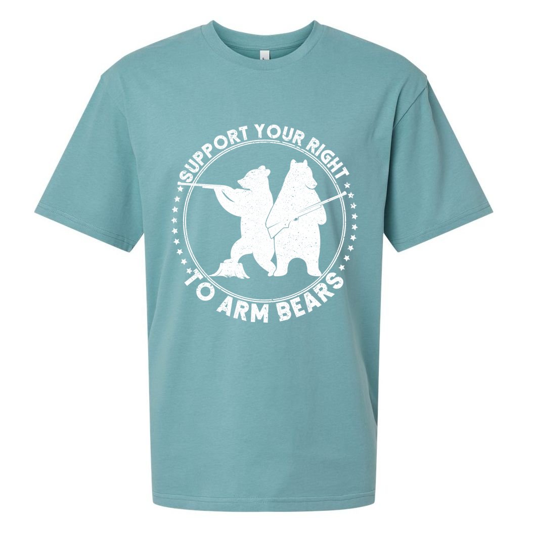 Support Your Right To Arm Bears Sueded Cloud Jersey T-Shirt