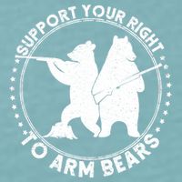 Support Your Right To Arm Bears Sueded Cloud Jersey T-Shirt