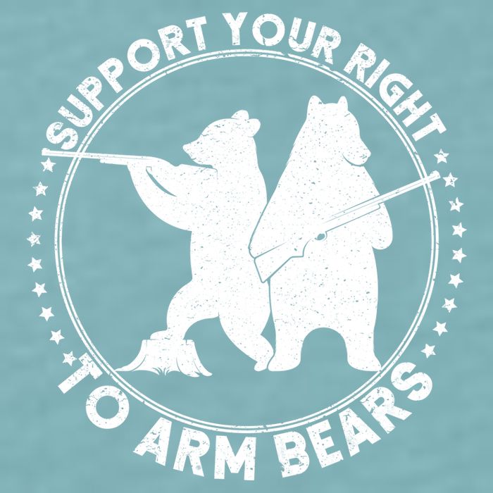 Support Your Right To Arm Bears Sueded Cloud Jersey T-Shirt