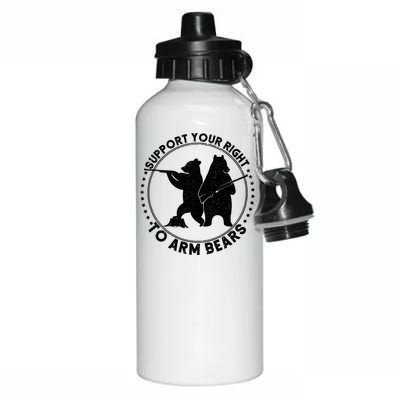 Support Your Right To Arm Bears Aluminum Water Bottle