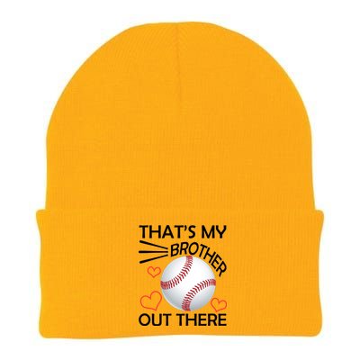 Supportive Baseball Sister That's My Brother Out There Knit Cap Winter Beanie