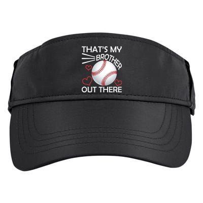 Supportive Baseball Sister That's My Brother Out There Adult Drive Performance Visor