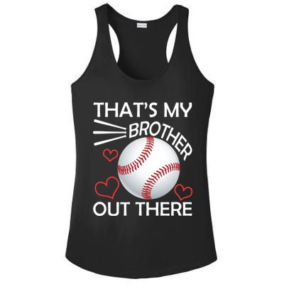Supportive Baseball Sister That's My Brother Out There Ladies PosiCharge Competitor Racerback Tank