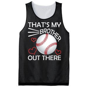 Supportive Baseball Sister That's My Brother Out There Mesh Reversible Basketball Jersey Tank