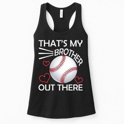 Supportive Baseball Sister That's My Brother Out There Womens Tank Top